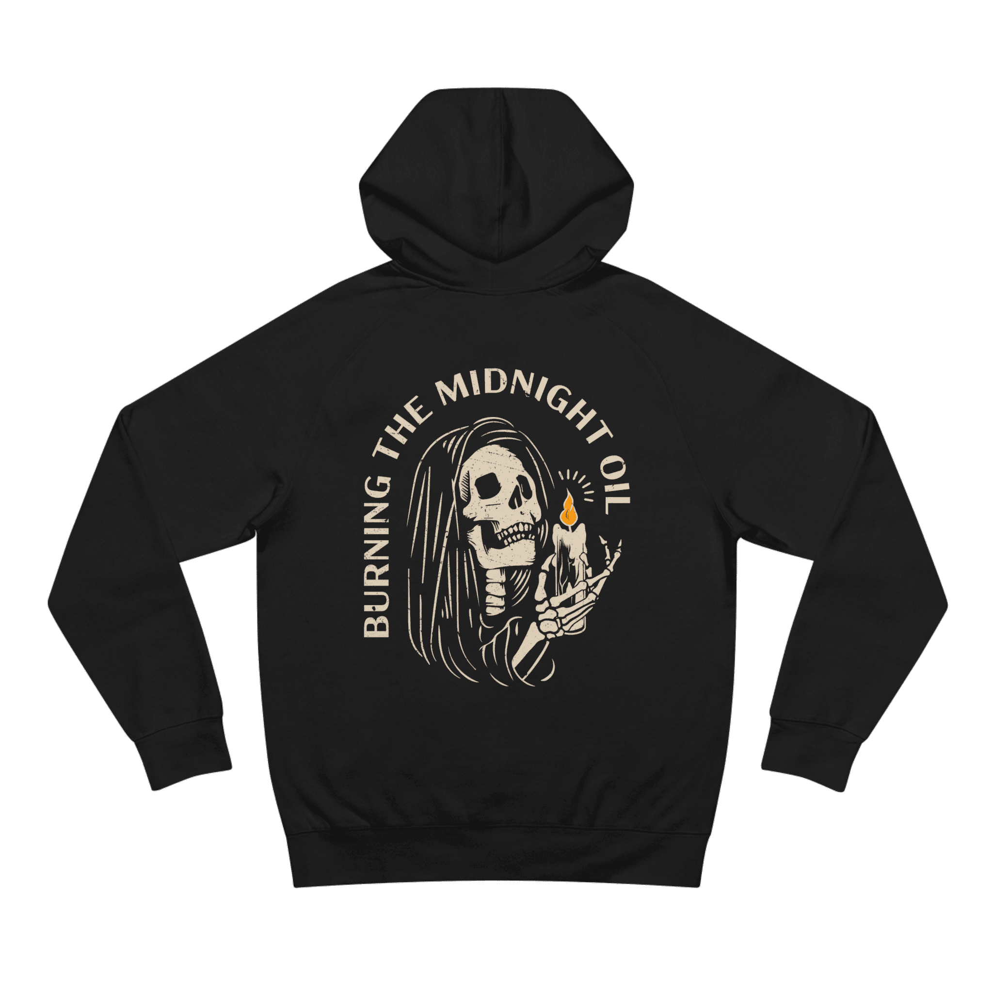 Burning the Midnight Oil Hoodie Back