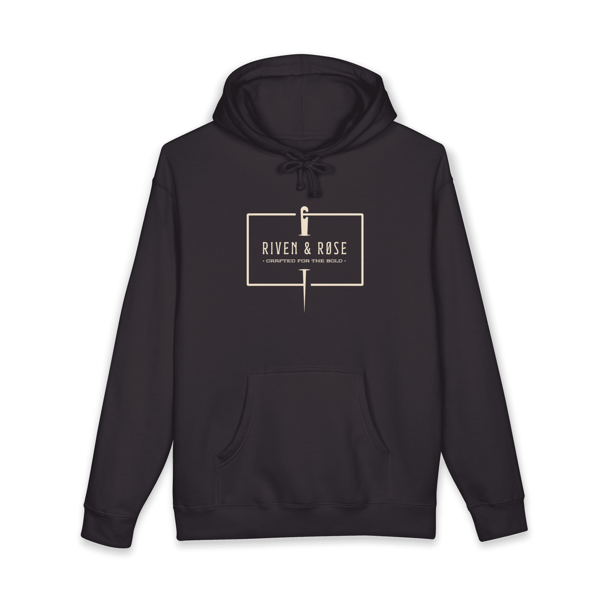 Cross Stitch Hoodie Black
